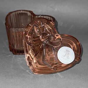 Small Pink Crystal Heart Jewelry Box